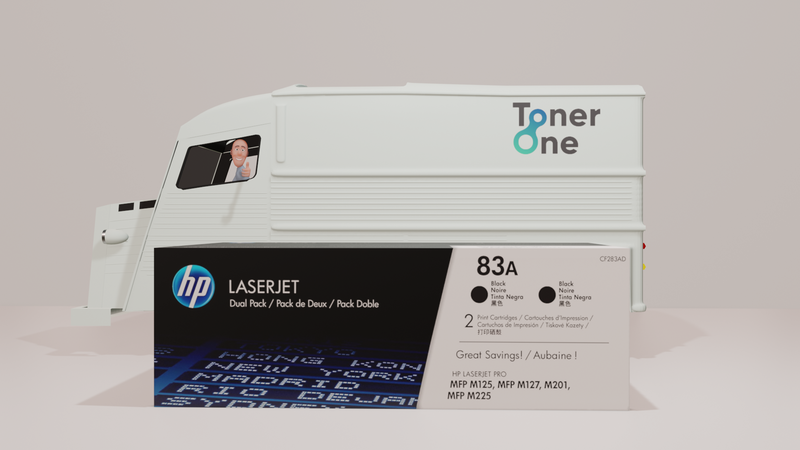 Genuine HP 83A Standard Capacity Dual Pack Black Toner Cartridge - CF283AD