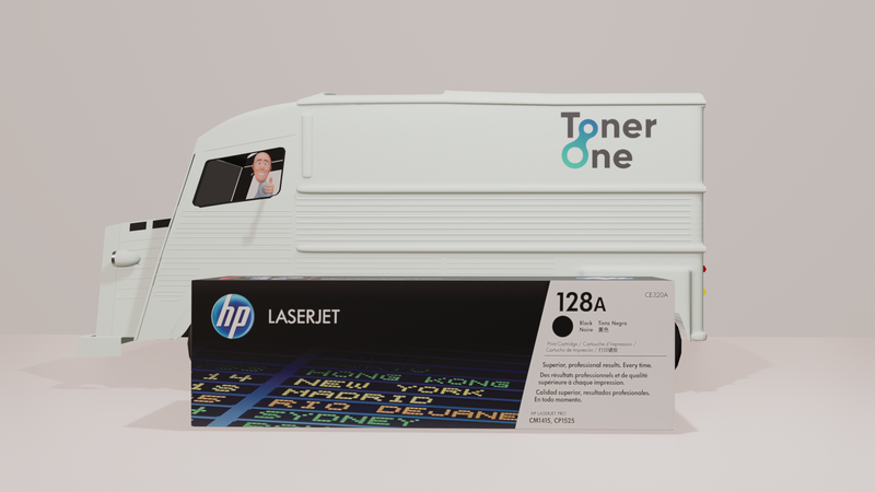 Genuine HP 128A Standard Laserjet Toner Cartridge -CE320A - Black