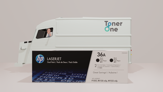 Genuine HP 36A Dual Pack Laserjet Toner Cartridge - CB436AD - Black