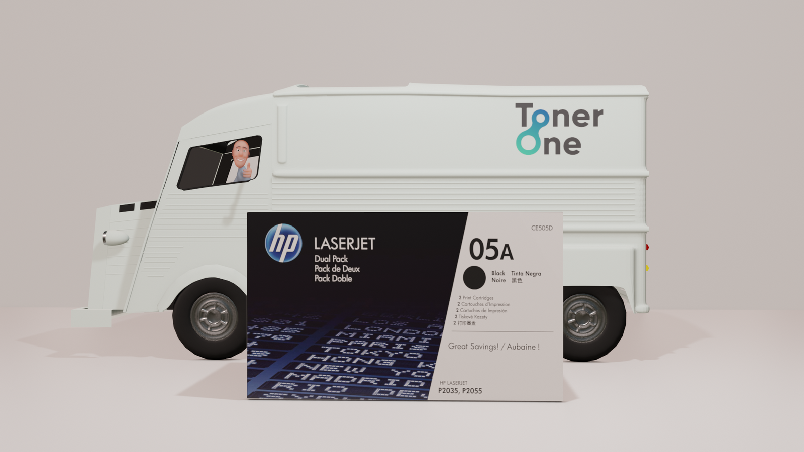 Genuine HP 05A Standard Capacity Dual Pack Black Toner Cartridge - CE505D