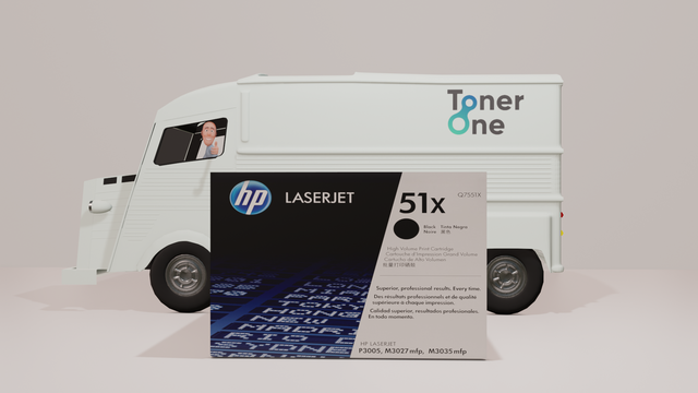 Genuine HP 51X High Capacity Black Toner Cartridge - Q7551X