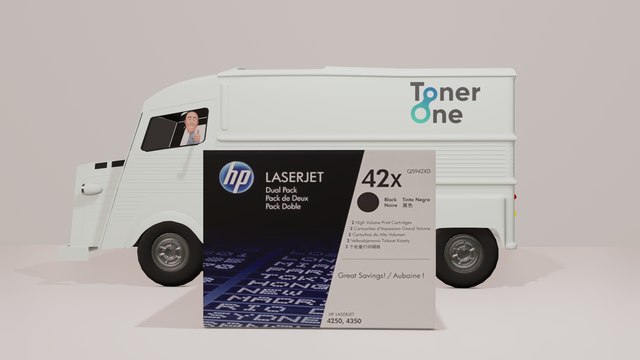 Genuine HP 42X High Capacity Dual Pack Black Toner Cartridge - Q5942XD