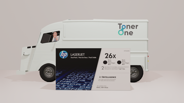 Genuine HP 26X High Capacity Dual Pack Black Toner Cartridge - CF226XD