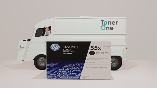 Genuine HP 55X High Capacity Dual Pack Black Toner Cartridge - CE255XD
