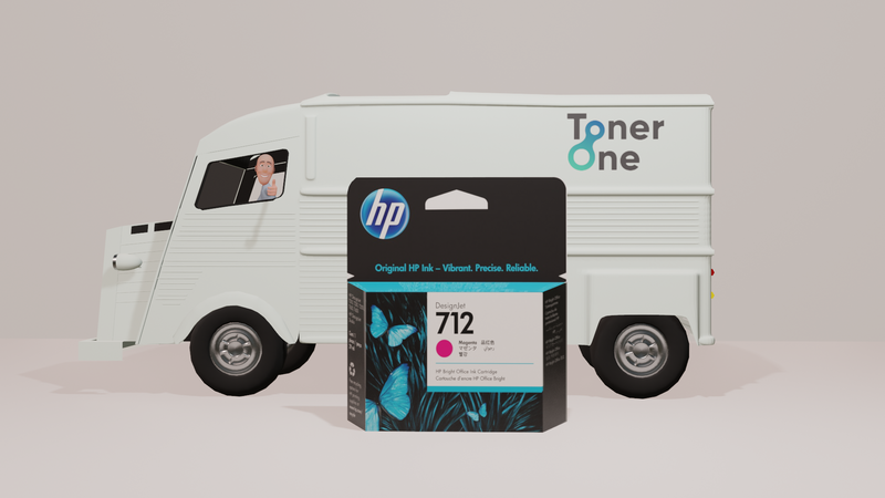 Genuine HP 712 Ink Cartridge 29ml - 3ED68A - Magenta