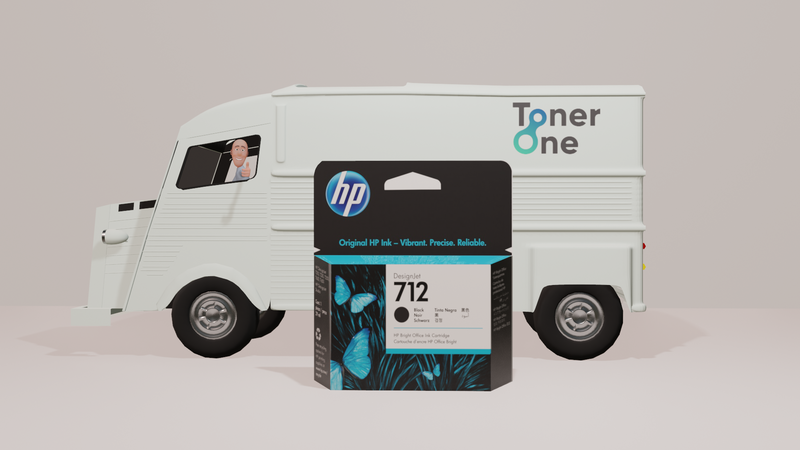 Genuine HP 712 80ml Black High Capacity Ink Cartridge - 3ED71A