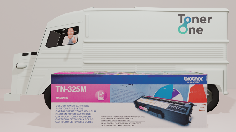 Genuine High Capacity Brother TN-325M Toner Cartridge - Magenta