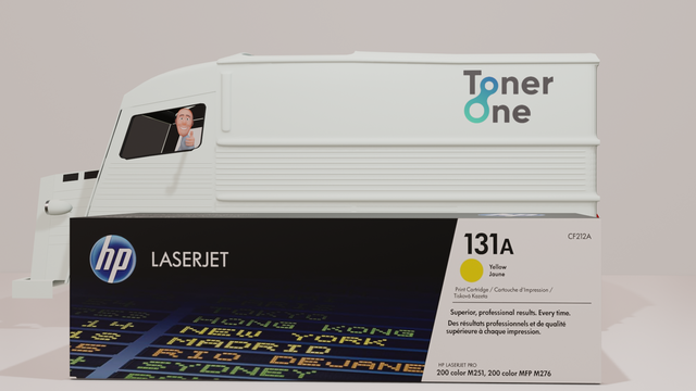 Genuine HP 131A Standard Capacity Laserjet Toner Cartridge - CF212A-Yellow