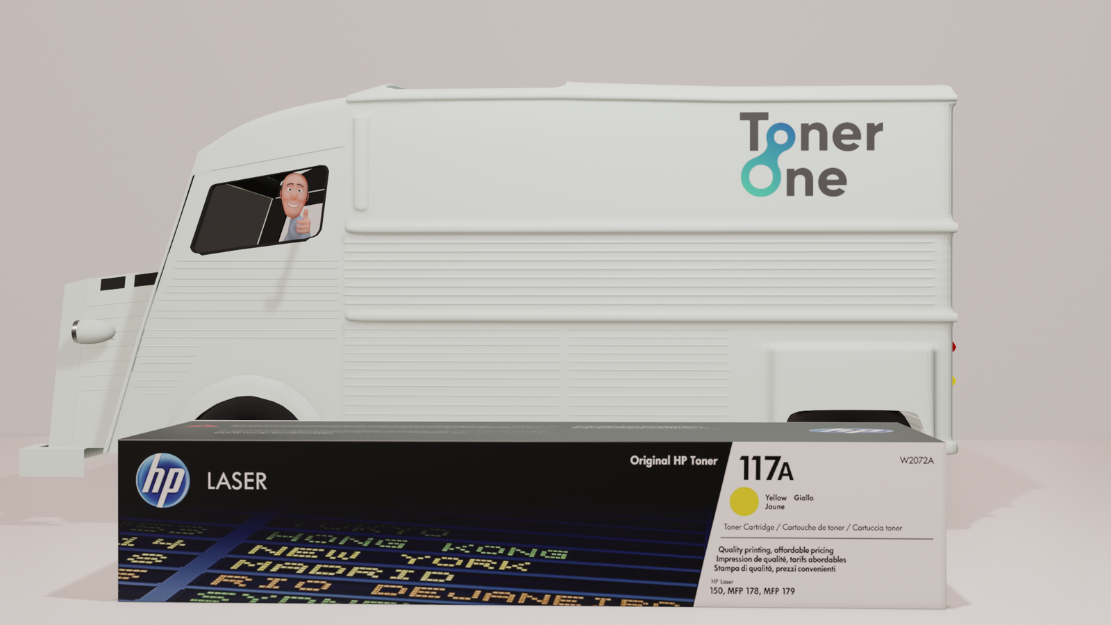Genuine HP 117A Standard Laserjet Toner Cartridge - W2072A  -Yellow