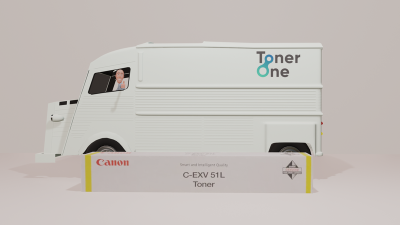 Genuine Canon C-EXV51 Lower Yield Yellow Toner Cartridge
