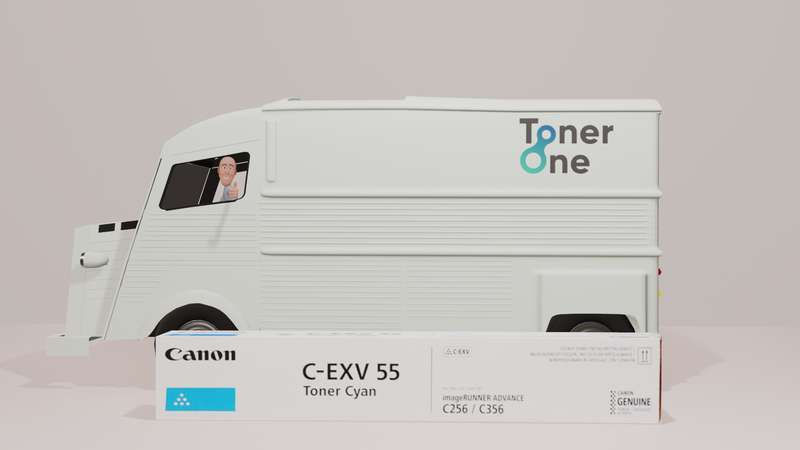 Genuine Canon C-EXV55 Toner Cartridge - Cyan