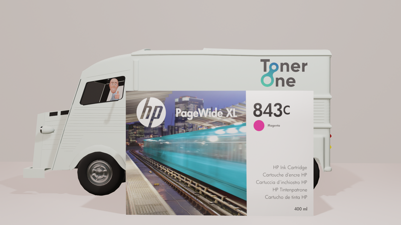 Genuine HP 843C 400-ml Magenta PageWide XL Ink Cartridge - C1Q67A