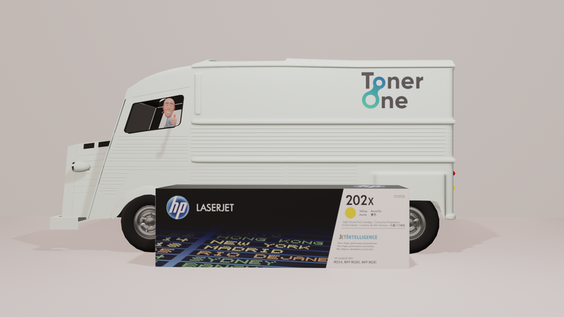 Genuine HP 202X High Capacity Toner Cartridge - CF502X - Yellow