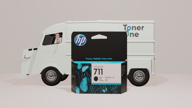 Genuine HP 711 38ml Ink Cartridge (CZ129A) - Black
