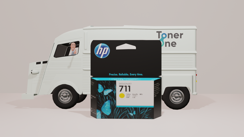 Genuine HP 711 29ml Ink Cartridge (CZ132A) - Yellow