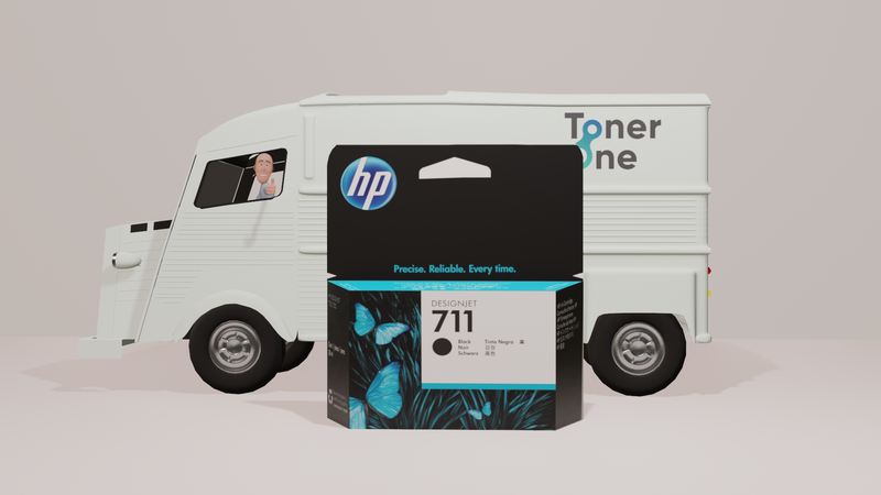 Genuine HP 711 80ml Ink Cartridge (CZ133A) - Black