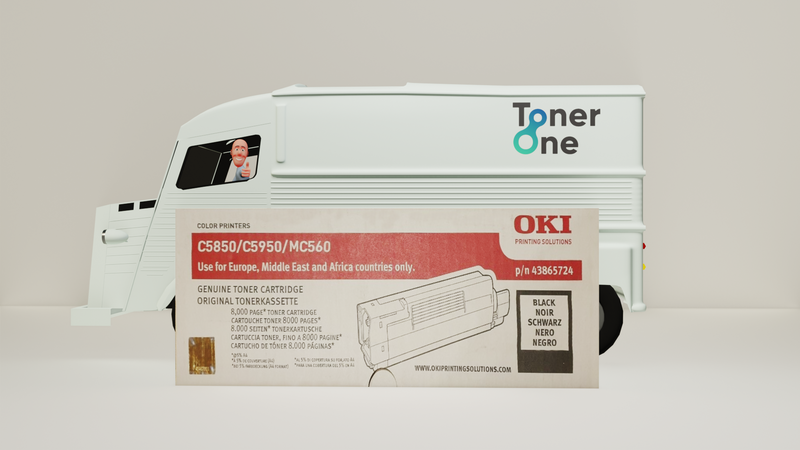 Geniune Oki 43865724 Toner Cartridge - Black