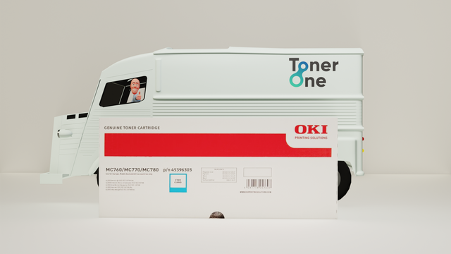 Geniune Oki 45396303 Toner Cartridge - Cyan