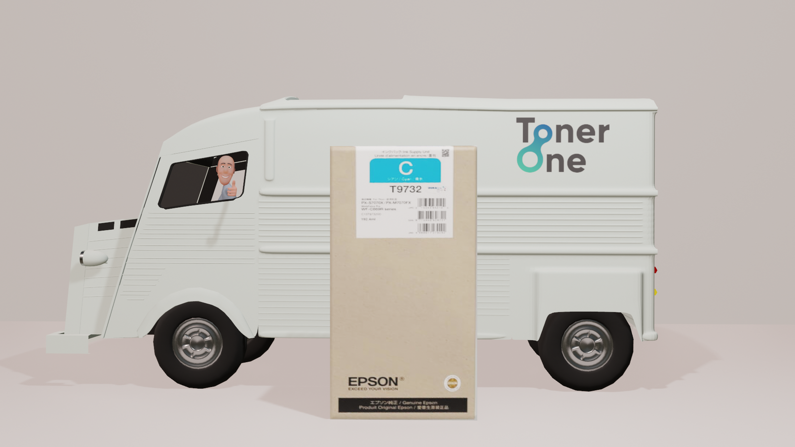 Genuine Epson T9732 Cyan Ink Cartridge