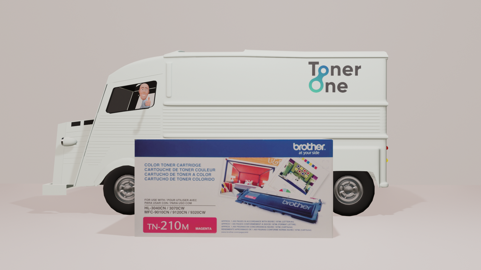 Genuine Brother TN-210M Standard Yield Toner Cartridge - Magenta