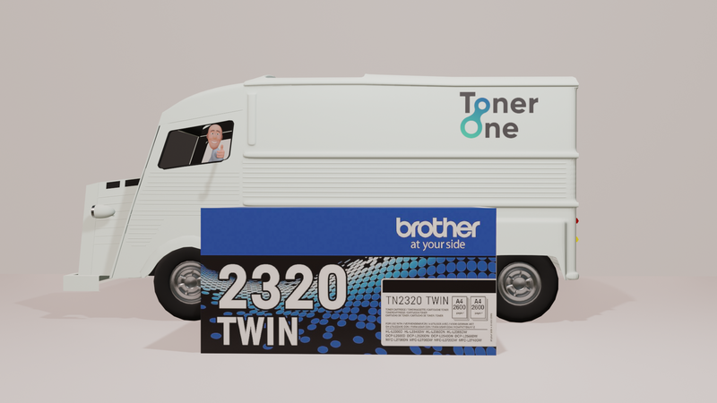 Genuine Brother TN-2320 Twin Pack Black Toner Cartridge