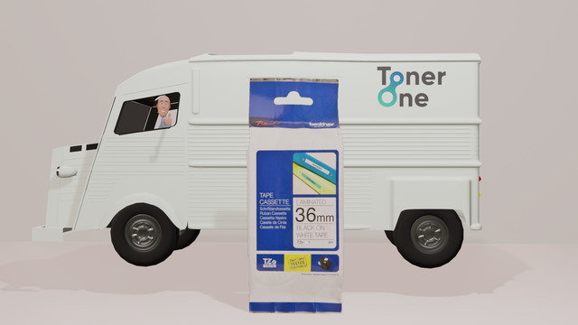 Genuine Brother TZe-261 Labelling Tape Cassette - 36 mm (W) x 8 m (L)