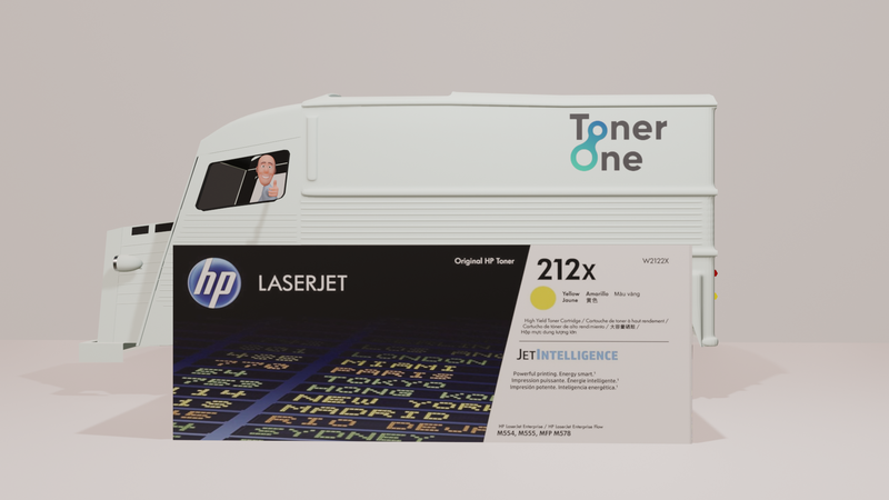Genuine HP 212X High Capacity Yellow Toner Cartridge - W2122X