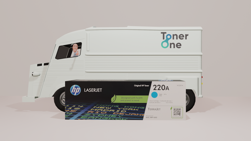 Genuine HP 220A Standard Capacity Laserjet Toner Cartridges - W2201A Cyan