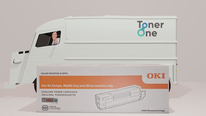 Geniune Oki 45862837 Toner Cartridge - Yellow