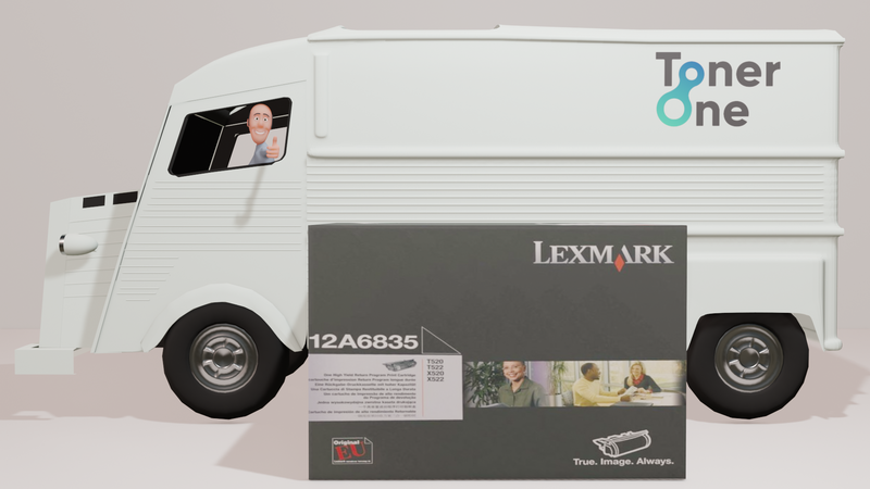 Original Lexmark 12A6835 High Yield Cartridge - Black
