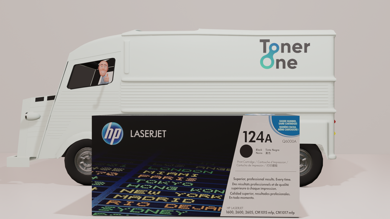 Genuine HP 124A Standard Laserjet Toner Cartridges - Q6000A-Black