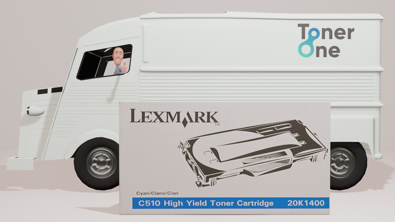 High Capacity Lexmark 20K1400 Toner- Cyan