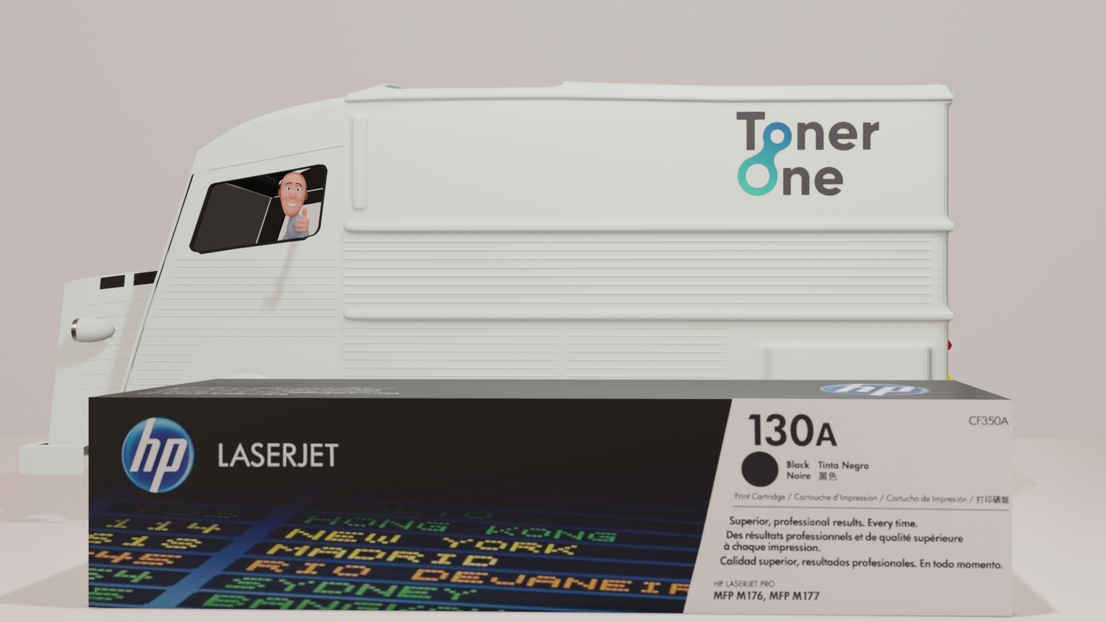 Genuine HP 130A Standard Laserjet Toner Cartridges-CF350A - Black