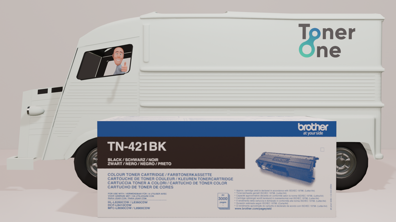 Genuine Brother TN-421BK Standard Capacity Toner Cartridge - Black