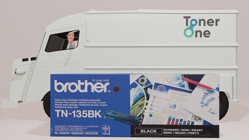 Genuine High Capacity Brother TN-135BK Toner Cartridge - Black