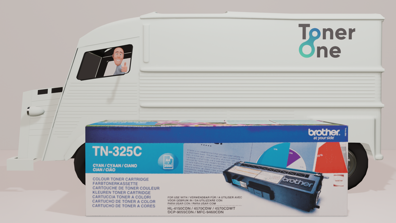 Genuine High Capacity Brother TN-325C Toner Cartridge - Cyan