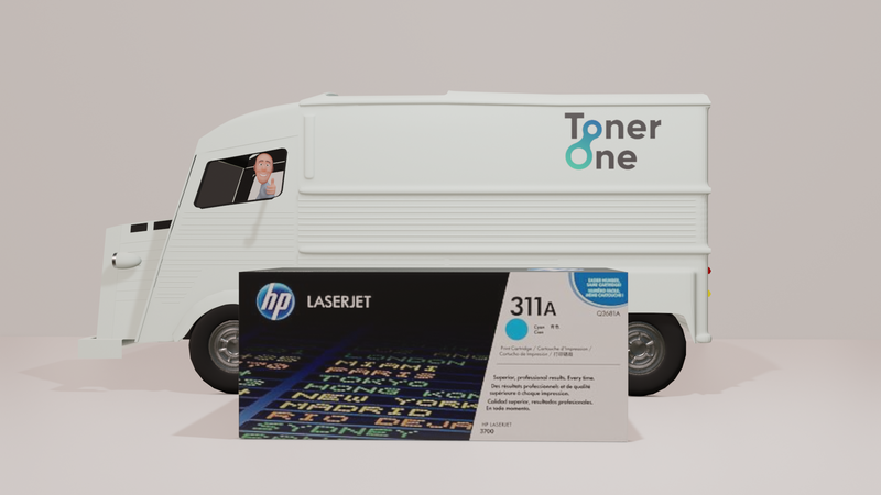 Genuine HP 311A Standard Laserjet Toner Cartridge - Q2681A - Cyan