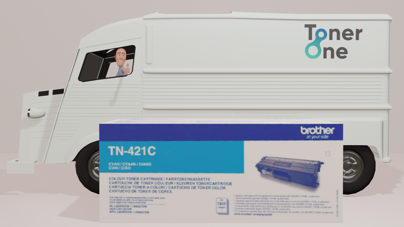 Genuine Brother TN-421C Standard Capacity Toner Cartridge - Cyan