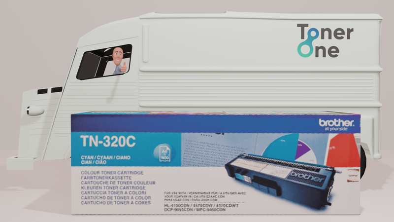 Genuine Brother TN-320C Toner Cartridge - Cyan