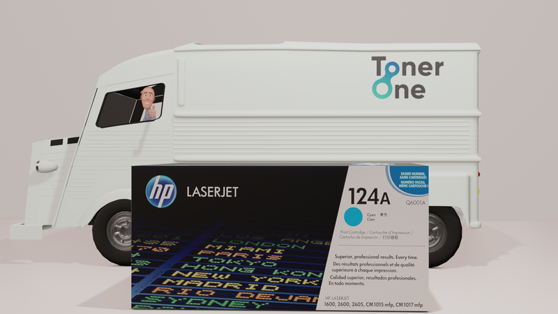 Genuine HP 124A Standard Laserjet Toner Cartridges - Q6001A-Cyan