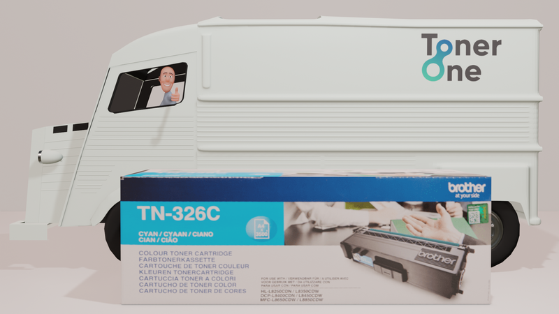 Genuine High Capacity Brother TN-326C Toner Cartridge - Cyan