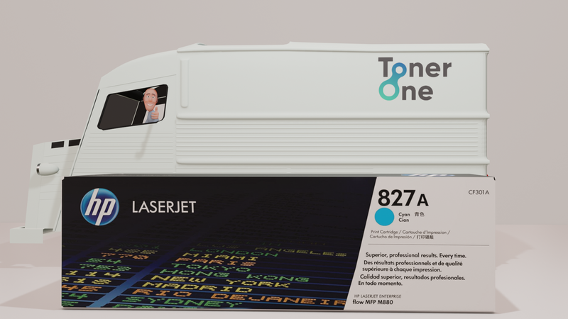 Genuine HP 827A Standard Laserjet Toner Cartridge - CF301A - Cyan