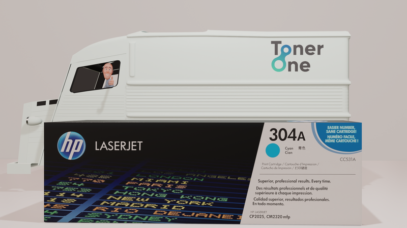 Genuine HP 304A Standard Laserjet Toner Cartridges - CC531A - Cyan