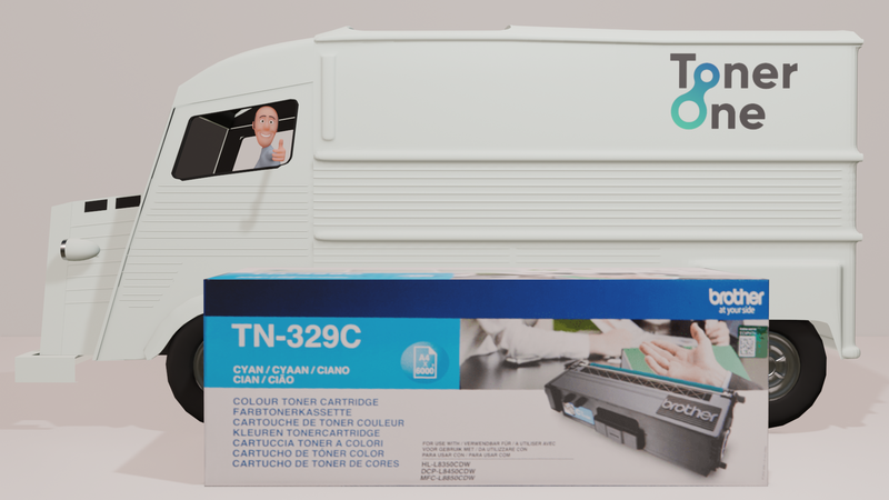 Genuine Extra High Capacity Brother TN-329C Toner Cartridge - Cyan