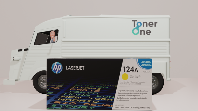 Genuine HP 124A Standard Laserjet Toner Cartridges - Q6002A-Yellow