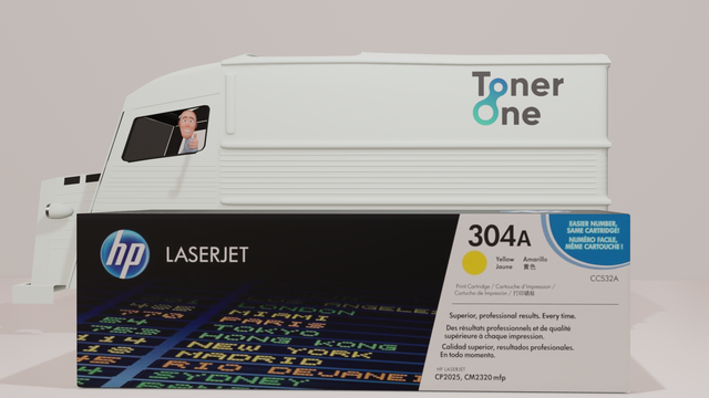 Genuine HP 304A Standard Laserjet Toner Cartridges - CC532A - Yellow