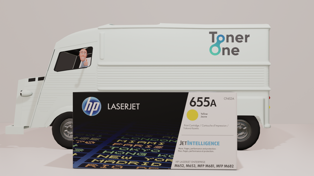 Genuine HP 655A Standard Laserjet Toner Cartridges - CF452A - Yellow