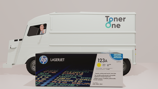 Genuine HP Low Capacity 123A Laserjet Toner cartridge - Q3972A - Yellow