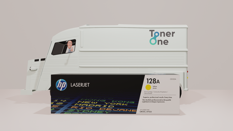 Genuine HP 128A Standard Laserjet Toner Cartridges -CE322A - Yellow