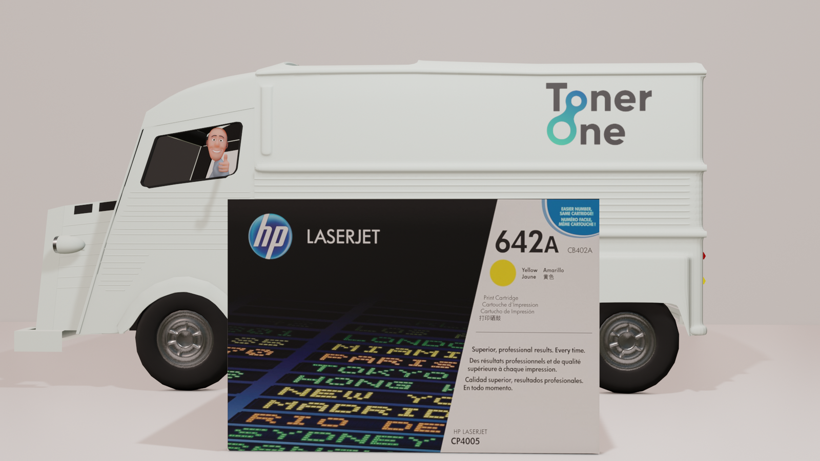 Genuine HP 642A Standard Laserjet Toner Cartridge - CB402A - Yellow